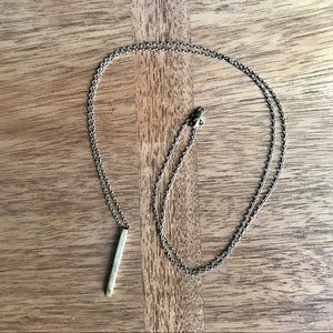 Minimalist Brass Long Necklace